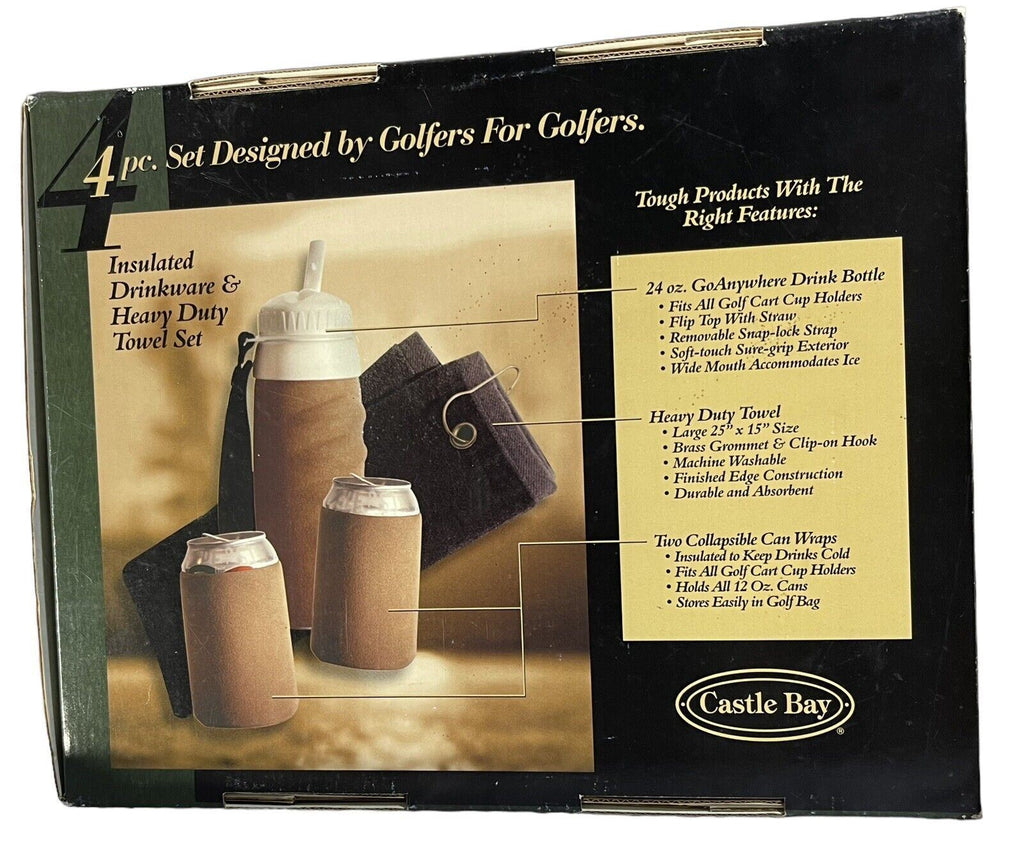 GOLFERS Drinkware & Towel Set - BRAND NEW.