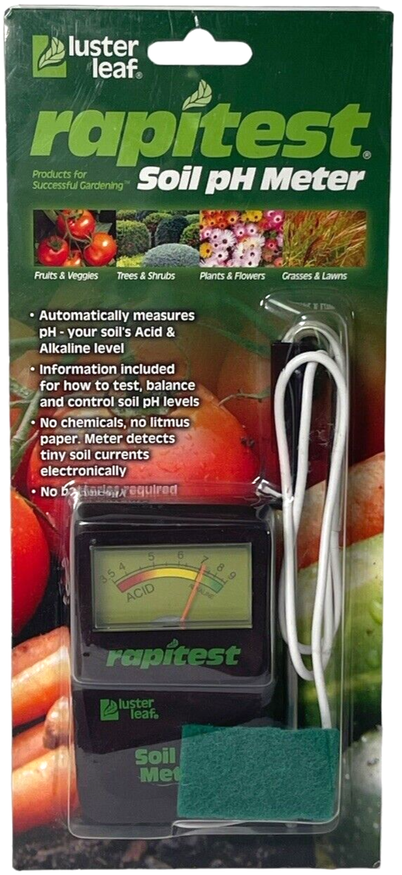 PH WITH CORD SOIL LAWN FLOWER PLANT TEST METER GARDEN TESTER RAPITEST 1840
