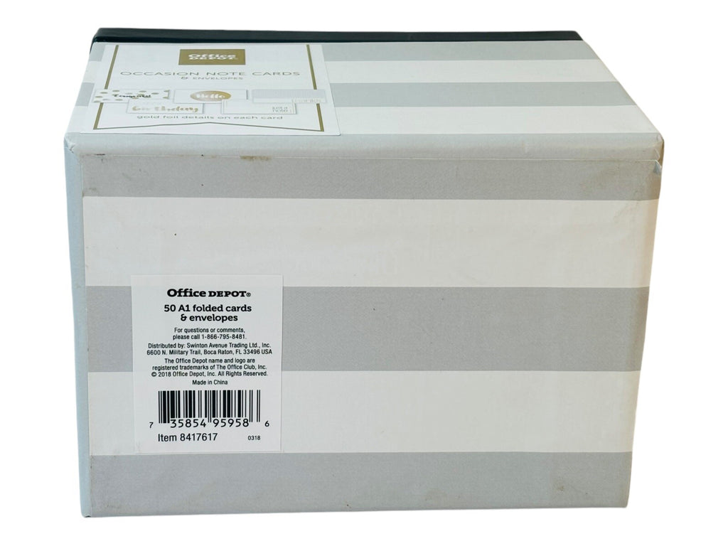Elegant Occasion Note Cards & Envelopes (50 A1 Folded Cards) With Storage Box.
