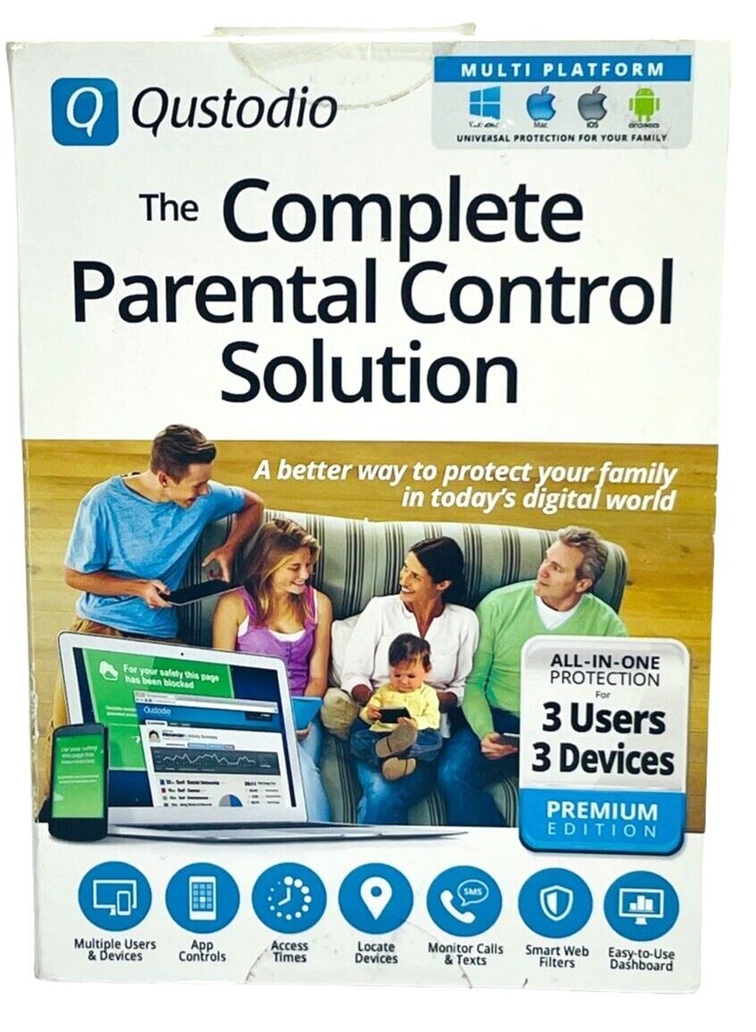 QUSTODIO COMPLETE PARENTAL PROTECTION ALL-IN-ONE CONTROL SYSTEM, BRAND NEW
