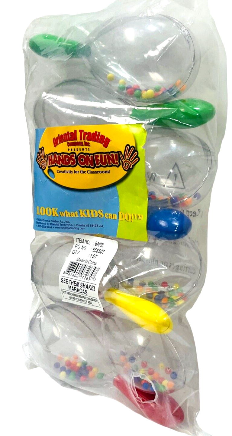 Fiesta Handheld Shakers “HANDS ON FUN” Creativity for Home & Classroom-Maracas