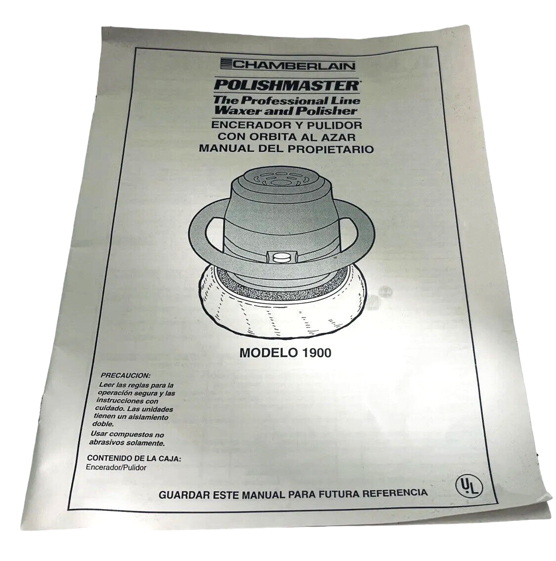 1900 Buffer/Polisher 9” Chamberlain Professional Line w/Manual - POWERMASTER