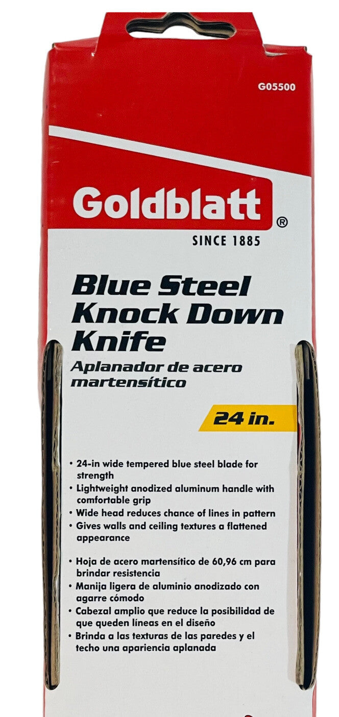 GOLDBLATT BLUE STEEL KNOK DOWN KNIFE 24" LIGHTWEIHT w/RED GRIP HANDLE, G0550.