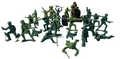 Vintage Tim-Mee Toy Soldiers Green Army Men 60mm Plastic ~ MIX Lot Of 28.