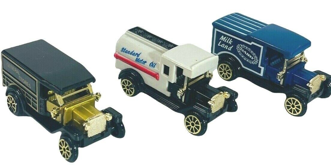 RARE Model Delivery Trucks w/Lifelike Sterling Wheel & Rubber Tires "3-Vintage".