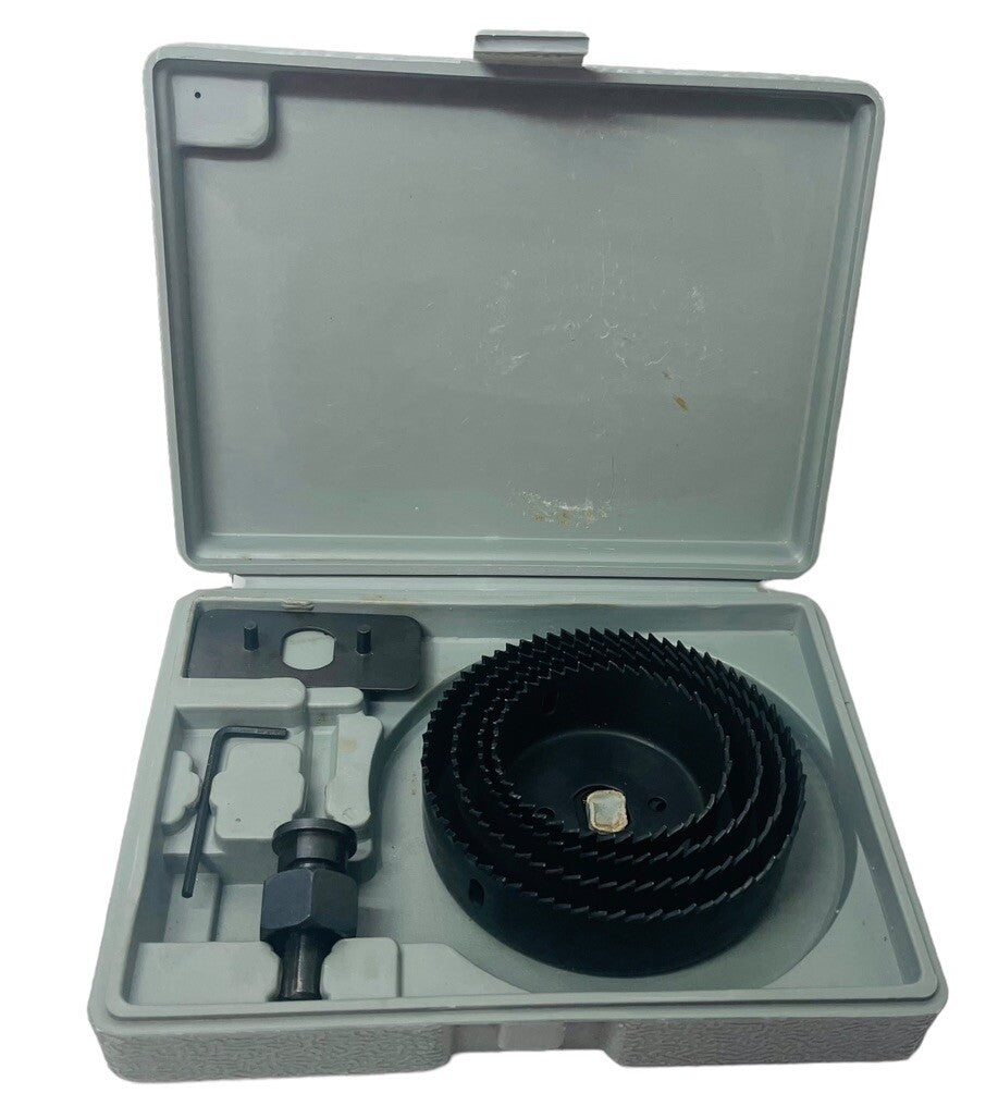 Hole Saw Kit with Grey Case 8-Piece "PREOWNED".