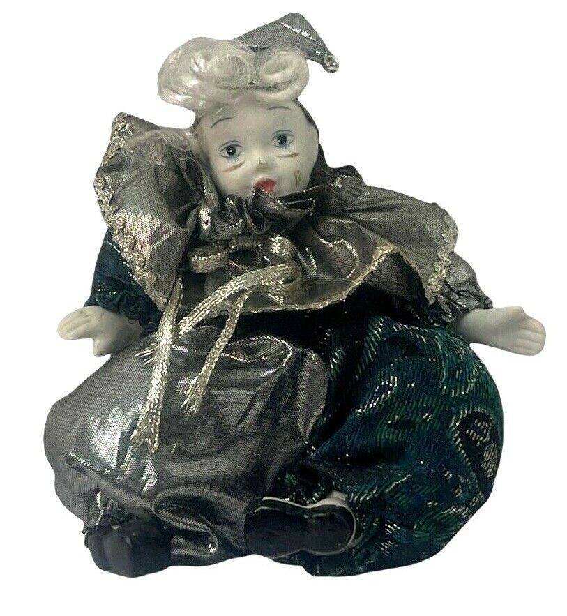 Lot of 2 Vintage Porcelain Bisque Clowns - EXCELLENT CONDITION