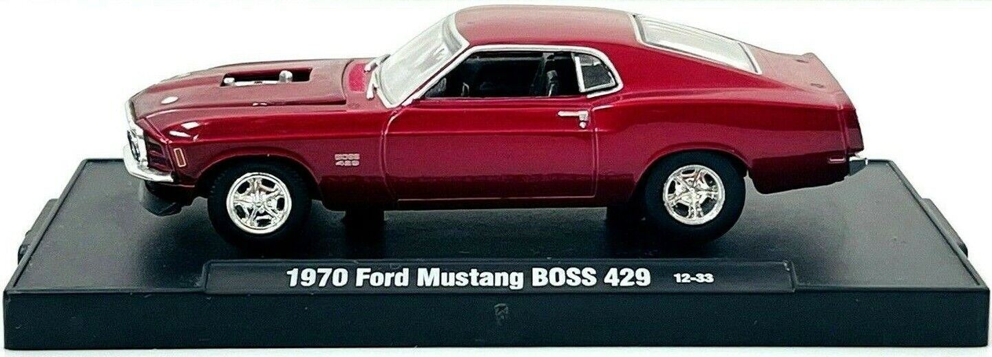 Diecast Cars - 1970 MUSTANG GAMBLER 514 & BOSS 429 w/Display Stands- M2 Machine