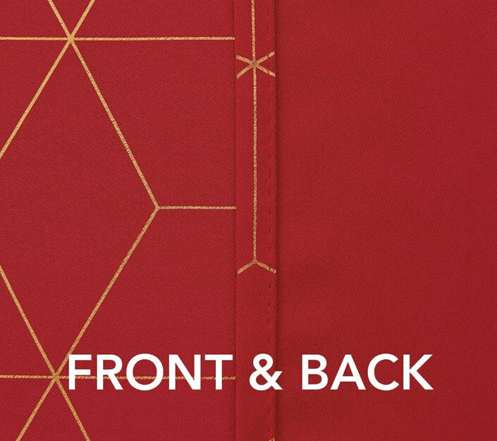 Darken Blackout Curtains 52”Wx63”L Gold Diamond Print Thermal Insulated 2-Panels