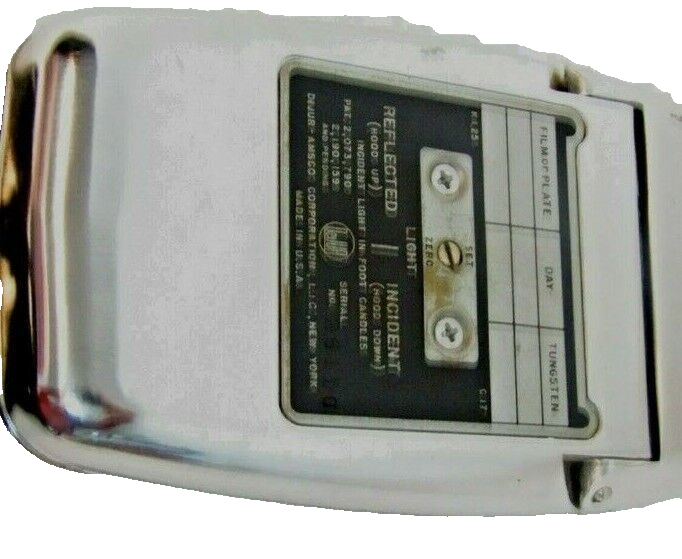 DEJUR ART DECO LIGHT METER~ORIGINAL CASE & MANUAL~DUAL PROFESSIONAL ~ VINTAGE