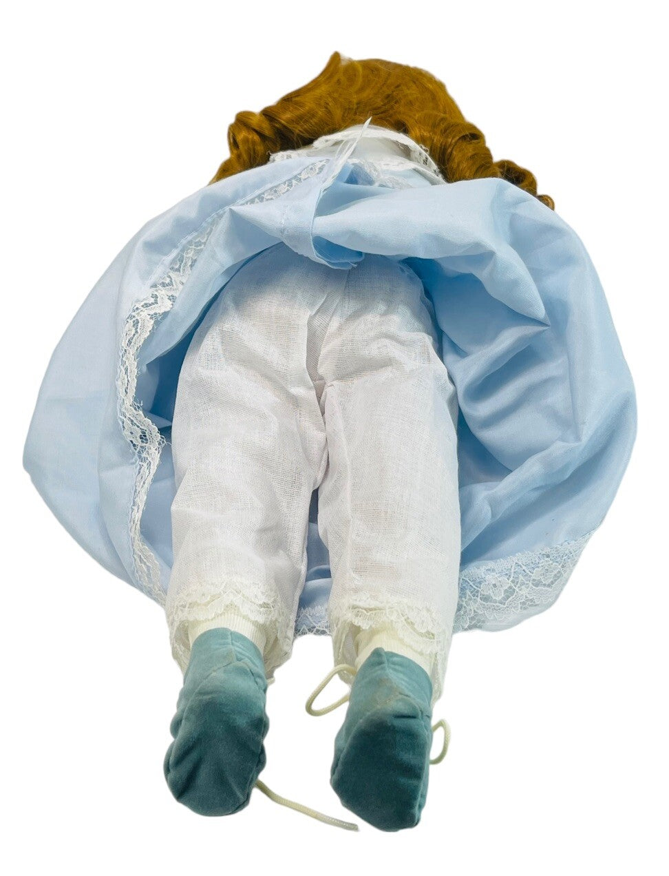 Red Hair Doll 1982 The Porcelain Collection 18” ~ Wearing Long Blue Cotton Dress