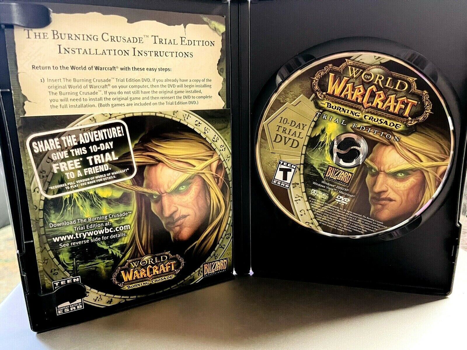 World of War Craft THE BURNING CRUSADE DVD/ROM Windows 2000/XP Expansion -2007