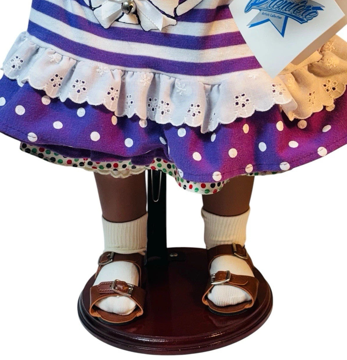 Mary Van Osdell Lucinda African American Doll Signed & Number 24” Tall W/Stand