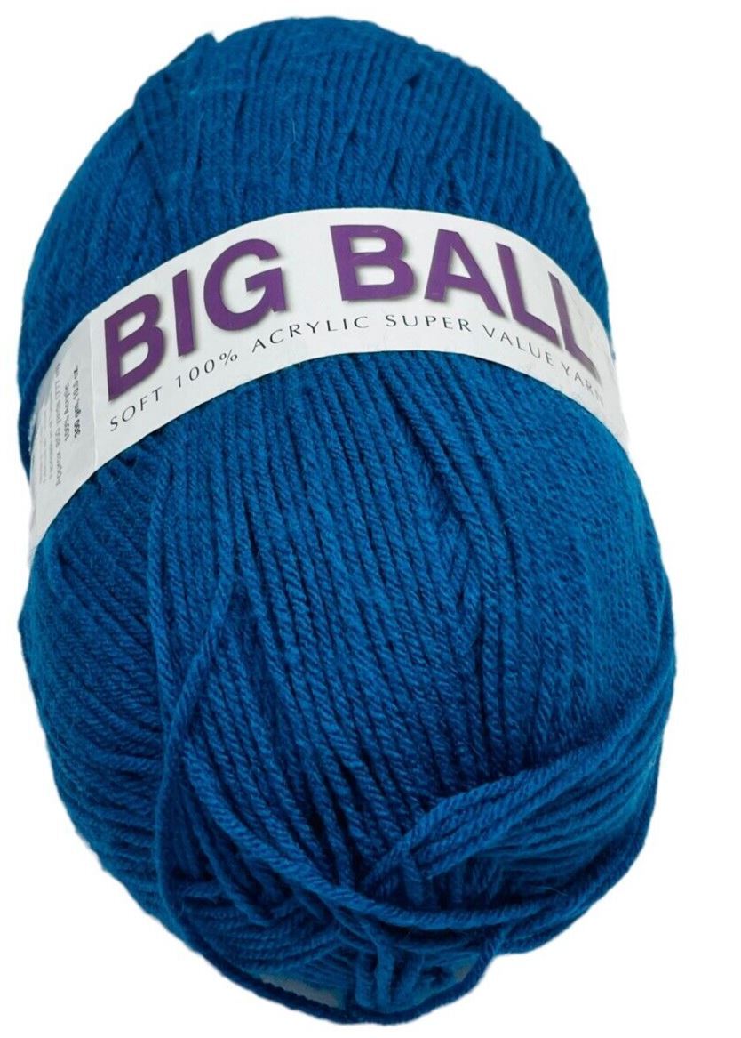 BIG BALL YARN STORM BLUE 45989-850Yards Worsted Wt-100% Acrylic - MARY MAXIM-NEW