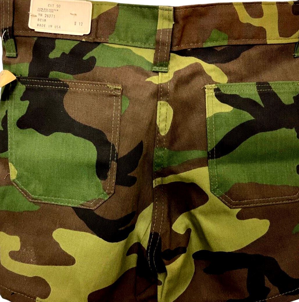 Camouflage Shorts Unisex CHILD Size 12 - Waist 13'' - Cut-90 Made In USA ~ NEW