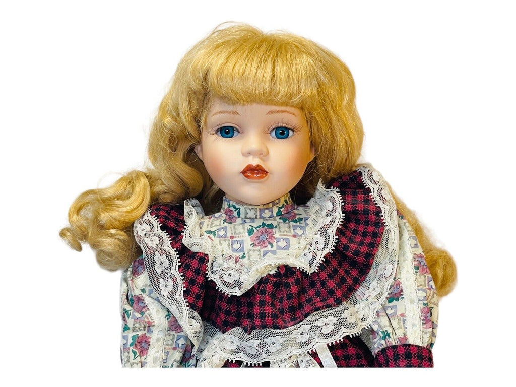 Porcelain Blonde Doll 19 Inch - Weigh 1.12lbs.