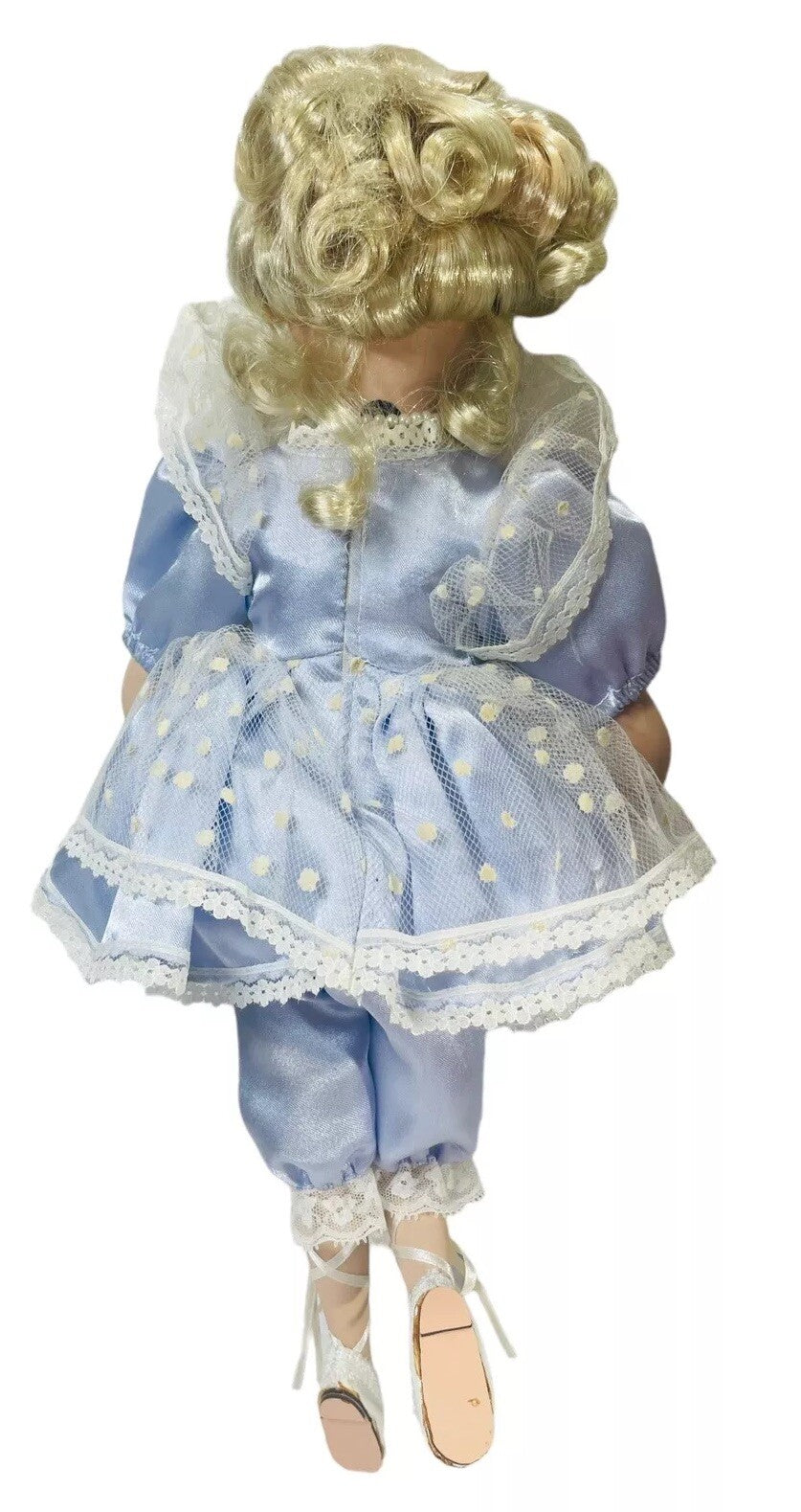 J.MISA COLLECTION PORCELAIN 18'' BALLERINA DOLL EMILY ~ SATIN BLUE OUTFIT.