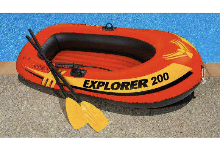 Intex Inflatable BOAT SET (73in X 37in X 16in) 2-Person Explorer 200 BRAND NEW.