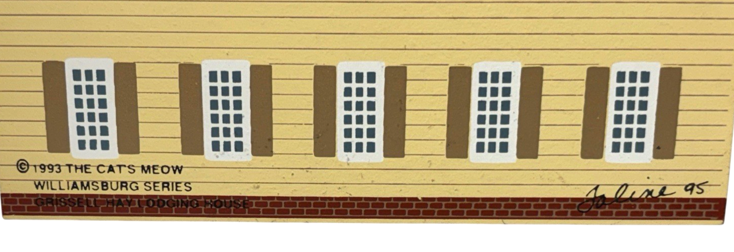 The Cat's Meow Wooden WILLIAMSBURG SERIES BAUTON PARISH ~ GRISSELL HAY LODGING
