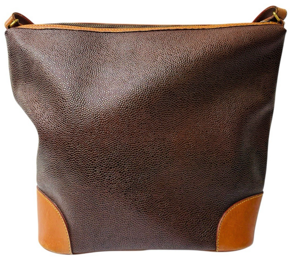 VINTAGE ELLE PARIS PURSE, ZIPPER CLOSER, ADJUSTABLE SHOULDER STRAP W 14” X H 11”