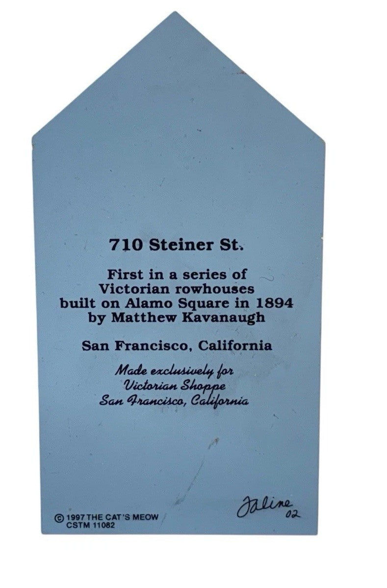 The Cat's Meow Wooden 1933 GOLDEN GATE BRIDGE ~ 1984 VICTORIAN ROWHOUSE ALAMO SQ