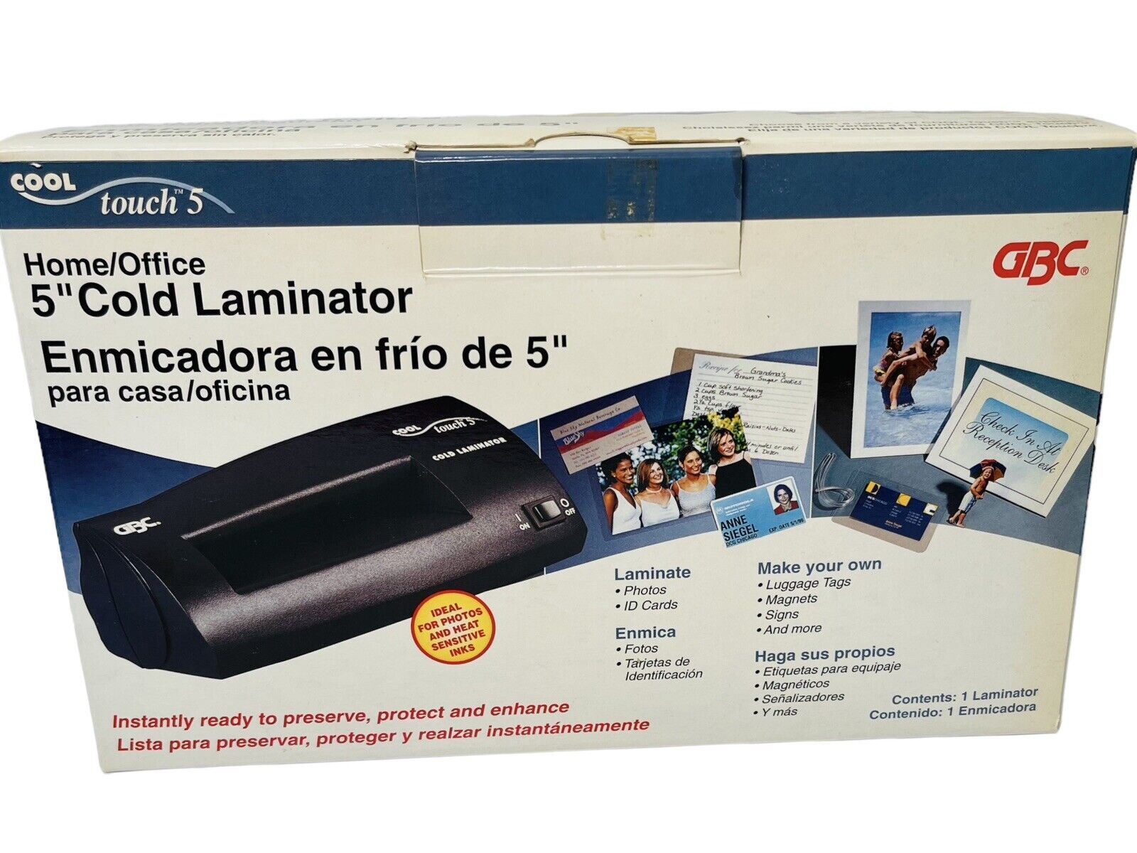 GBC Laminator Cool Touch 5 Cold Model CT-5 Electric 5" Home or Office,  NEW