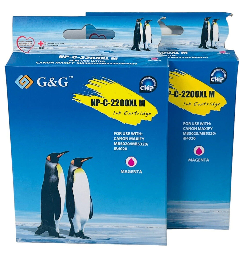INK CARTRIDGE, COLOR-MAGENTA Expired 9/17~G&G NP-C-2200XL M, NEW FACTORY-SEALED