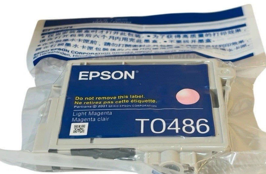 Genuine EPSON Ink CartridgeT0486 "Light Magenta" Factory Sealed-NEW