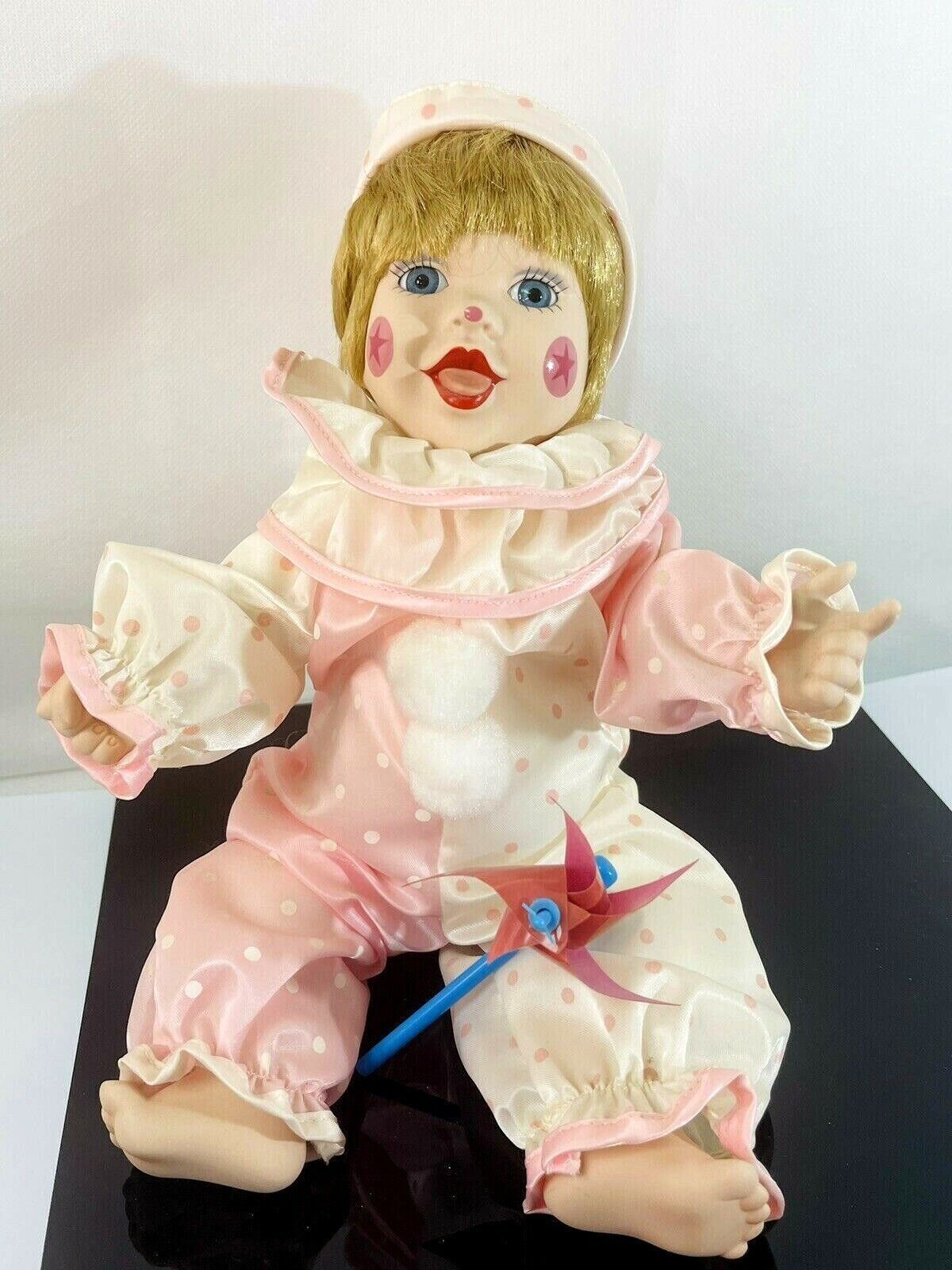 1991 Ashton-Drake Porcelain Clown Doll "SPARKLES"2230HT By: Mary Tretter