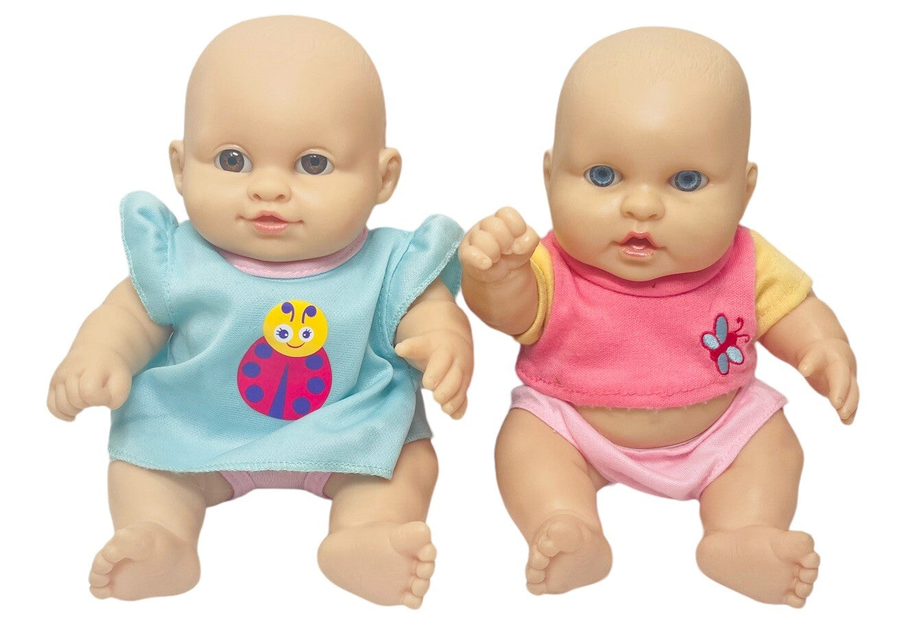 Girl Doll Anatomically Correct (Chubby Baby) 9" 947 & 950 TR-16, Lot Of 2.