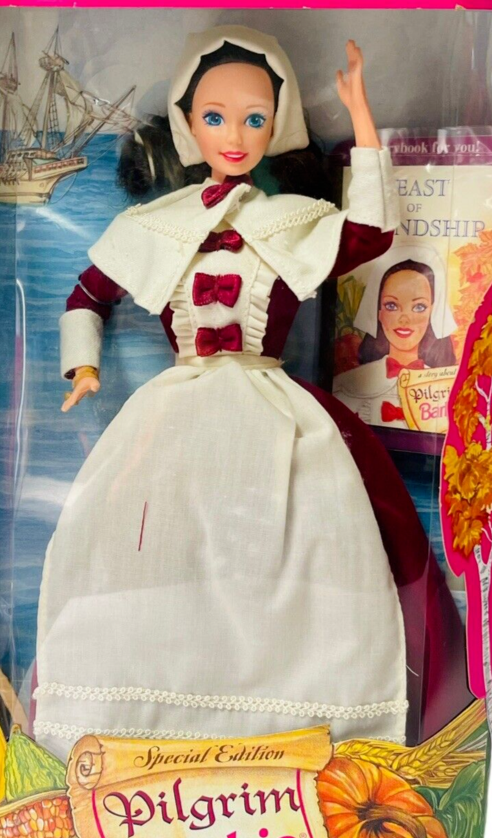 1994 Mattel 12577 Pilgrim Barbie Doll, American Stories Collection.