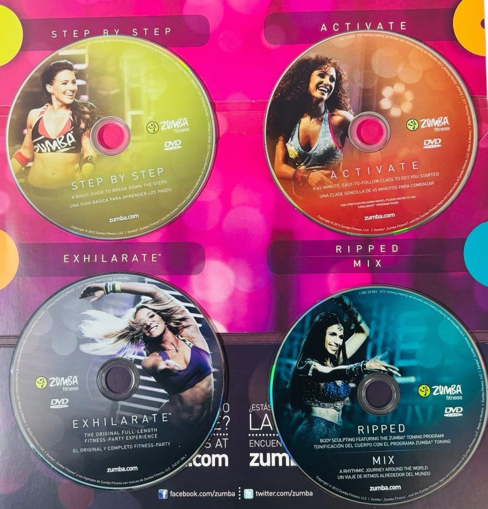 Exhilarate Body Shaping System with Toning Sticks (5 DVD Disc 2012) Booklet.