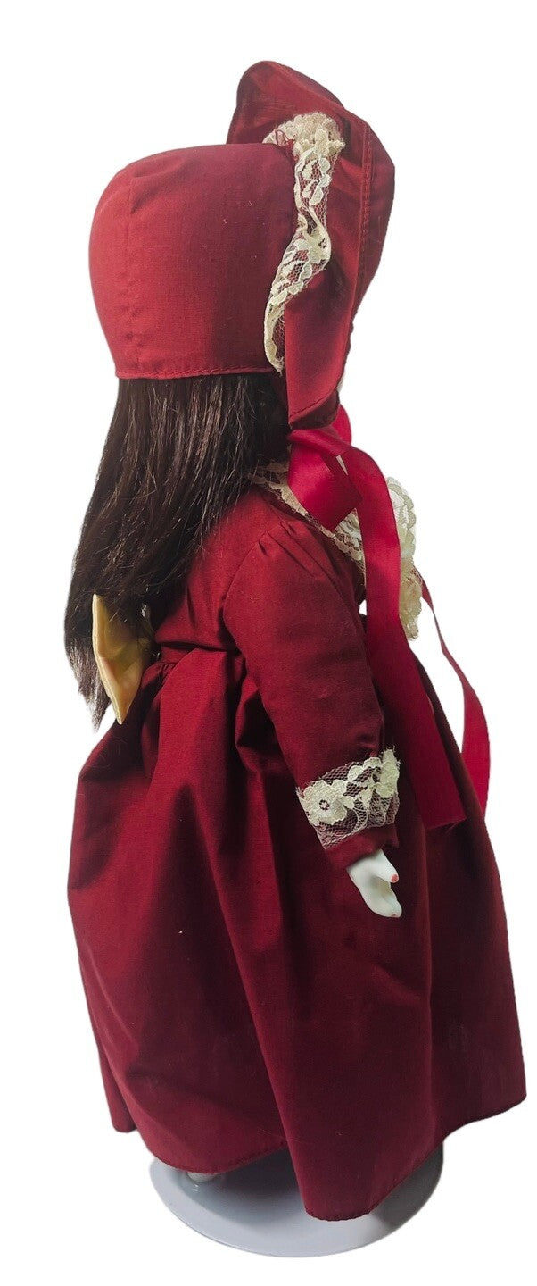 MUSICAL DOLL LAND TOYS ORNAMENTAL 16" W/DELICATE PORCELAIN HEAD, HANDS, & FEET
