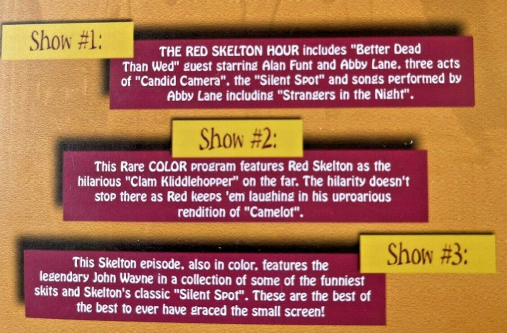 Classic Red Skelton Comedy Collector's Series DVD - Disc Vol. 2 "Excellent"