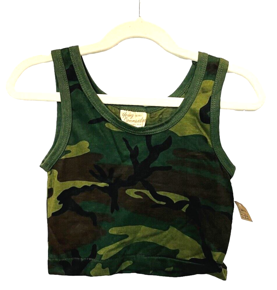 Toddler Camouflage Tank Top Size 18 Months by; Young Commandos, Made In USA~NEW