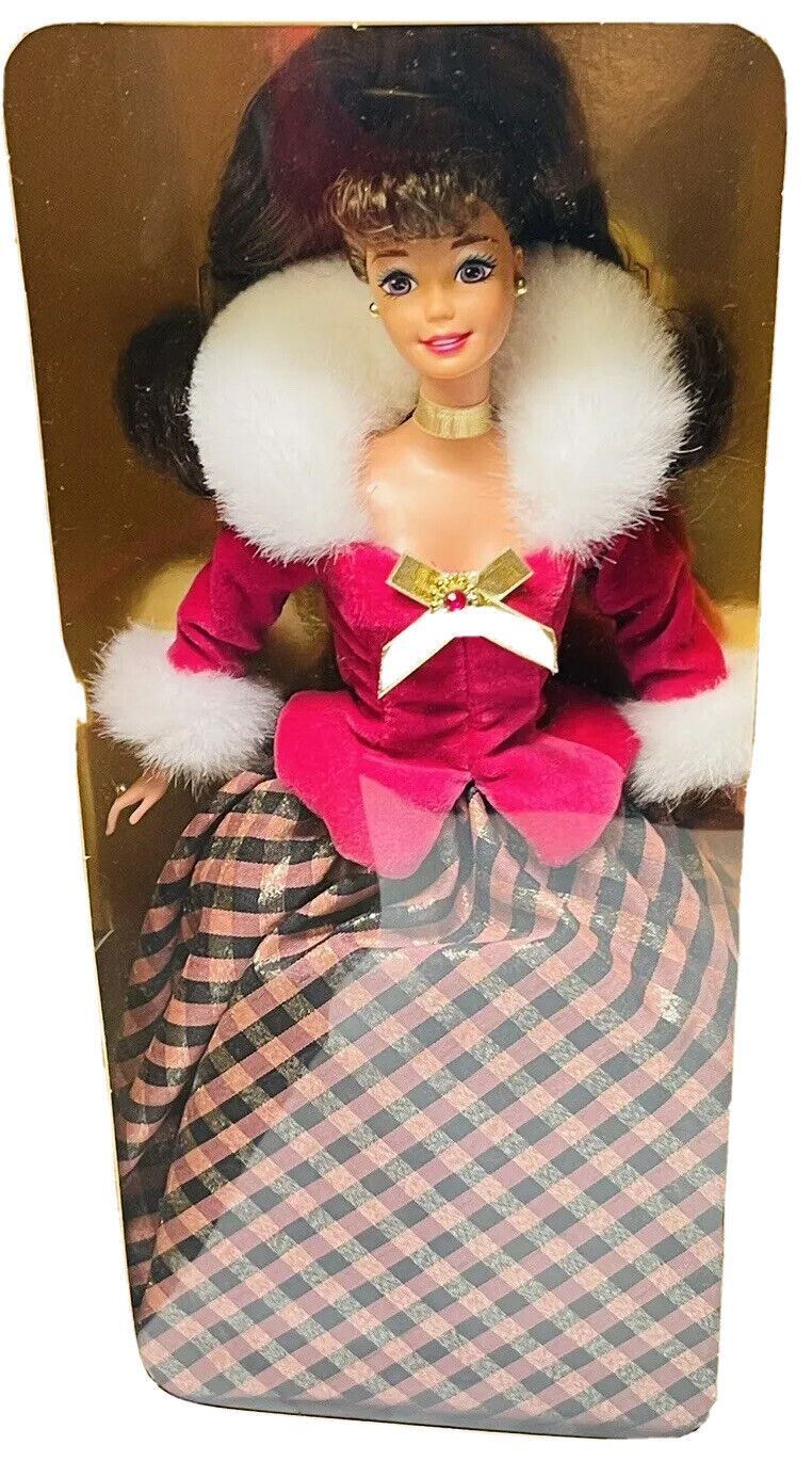 Mattel 16873 Barbie Doll Brunette Avon Winter Rhapsody 2nd In Series 1995