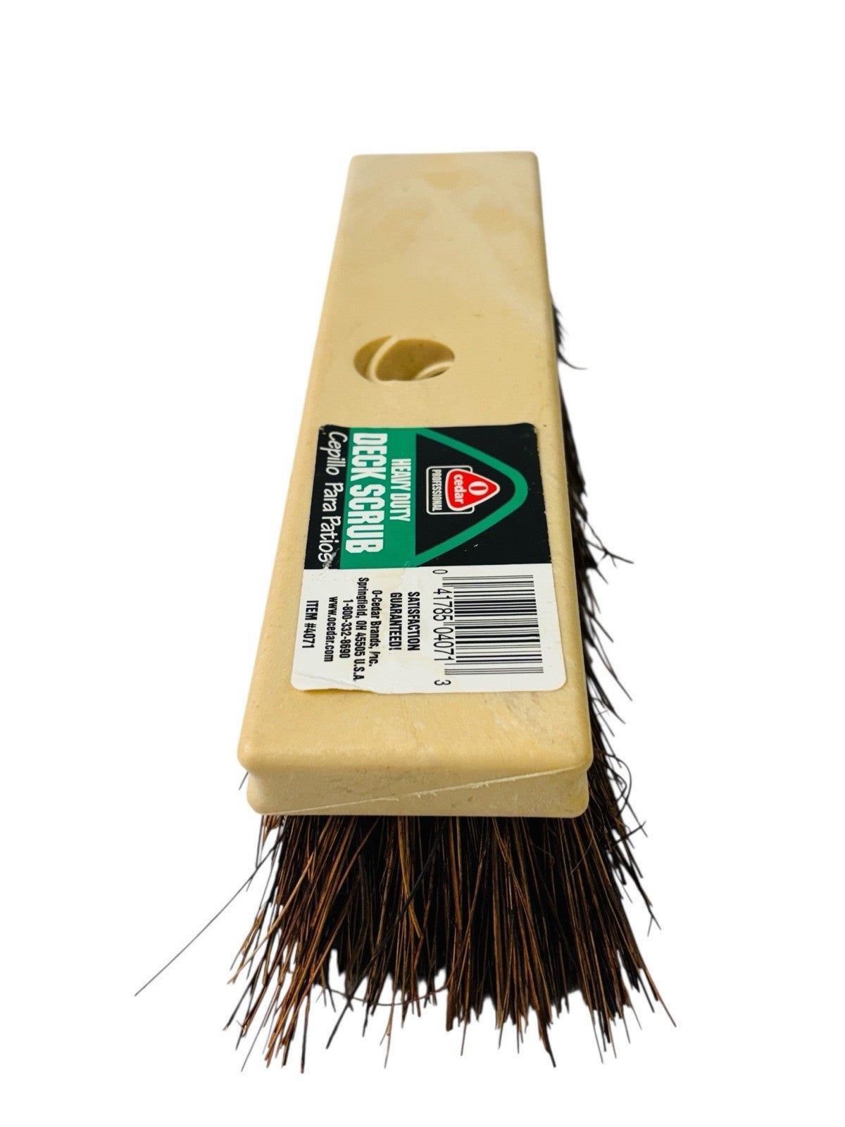 Cedar Heavy Duty Deck Scrub Brush w/ Natural Palmyra Bristles for Decks & Patios