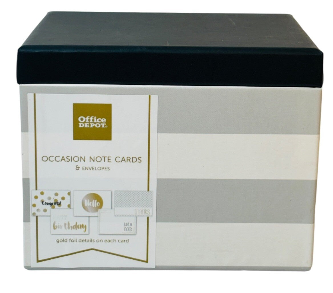 Elegant Occasion Note Cards & Envelopes (50 A1 Folded Cards) With Storage Box.