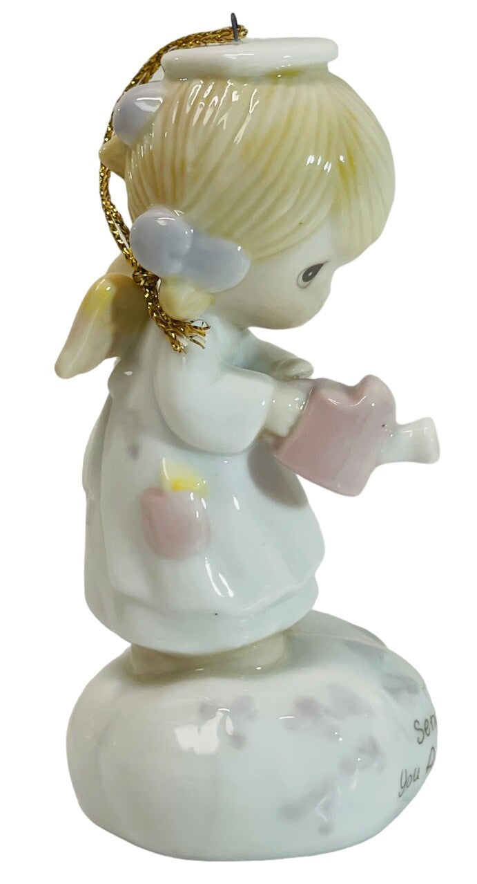 1994 Enesco Precious Moments Figurine ~ ANGEL W/WATER CAN X'MAS MUSICAL