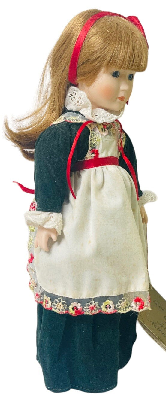 Seymour Mann 1982 Doll, Collectible 12'' ANTIQUED HAND PAINTED/HAND SEWN.