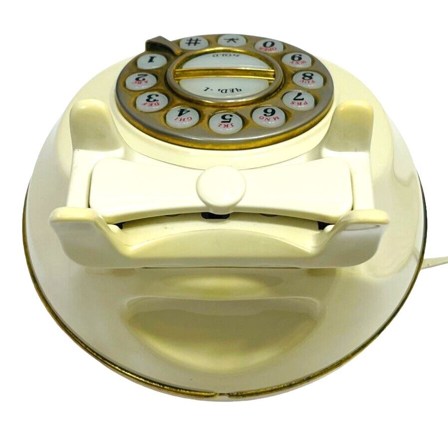 Phone Rotary Push Button Model Natalie, French Style HAC TTI329 "VINTAGE-WORKS"