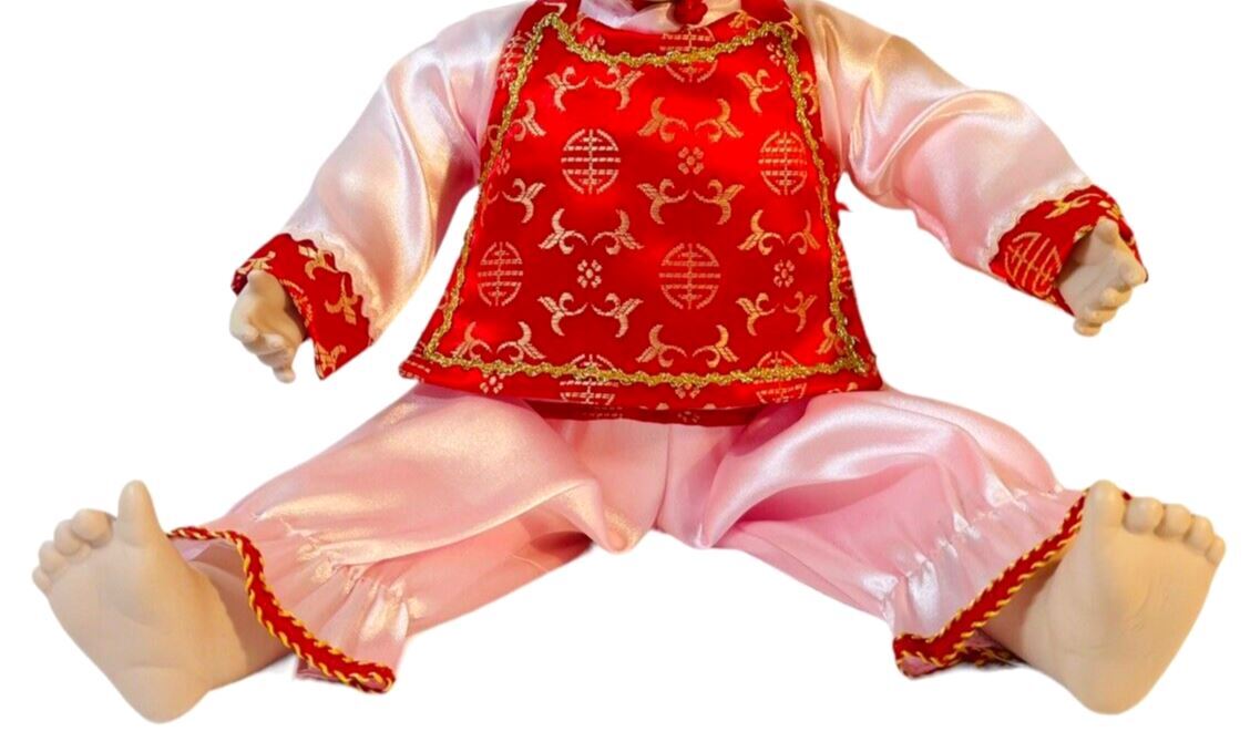 Chinese Porcelain Doll 9” 1992 Mei Mei - Panda by Bruce Hsieh - Danbury Mint