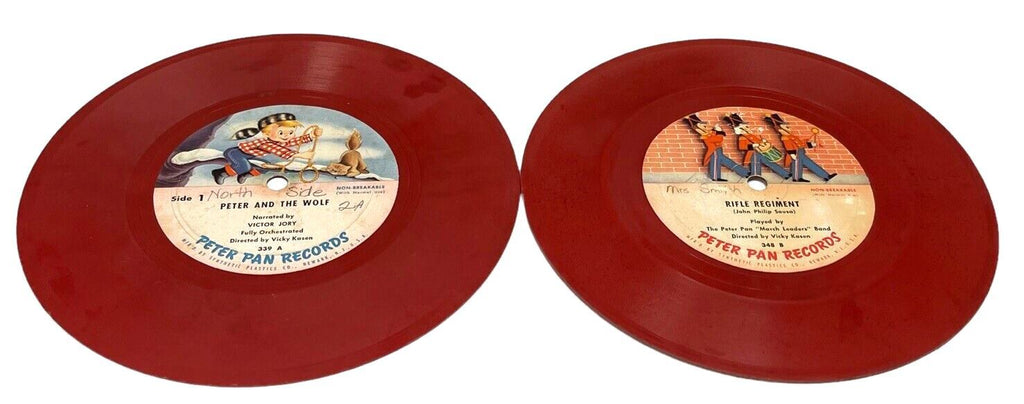 Peter Pan & Playtime Children's Records 45 RPM, Favorites Songs, Lot of 8