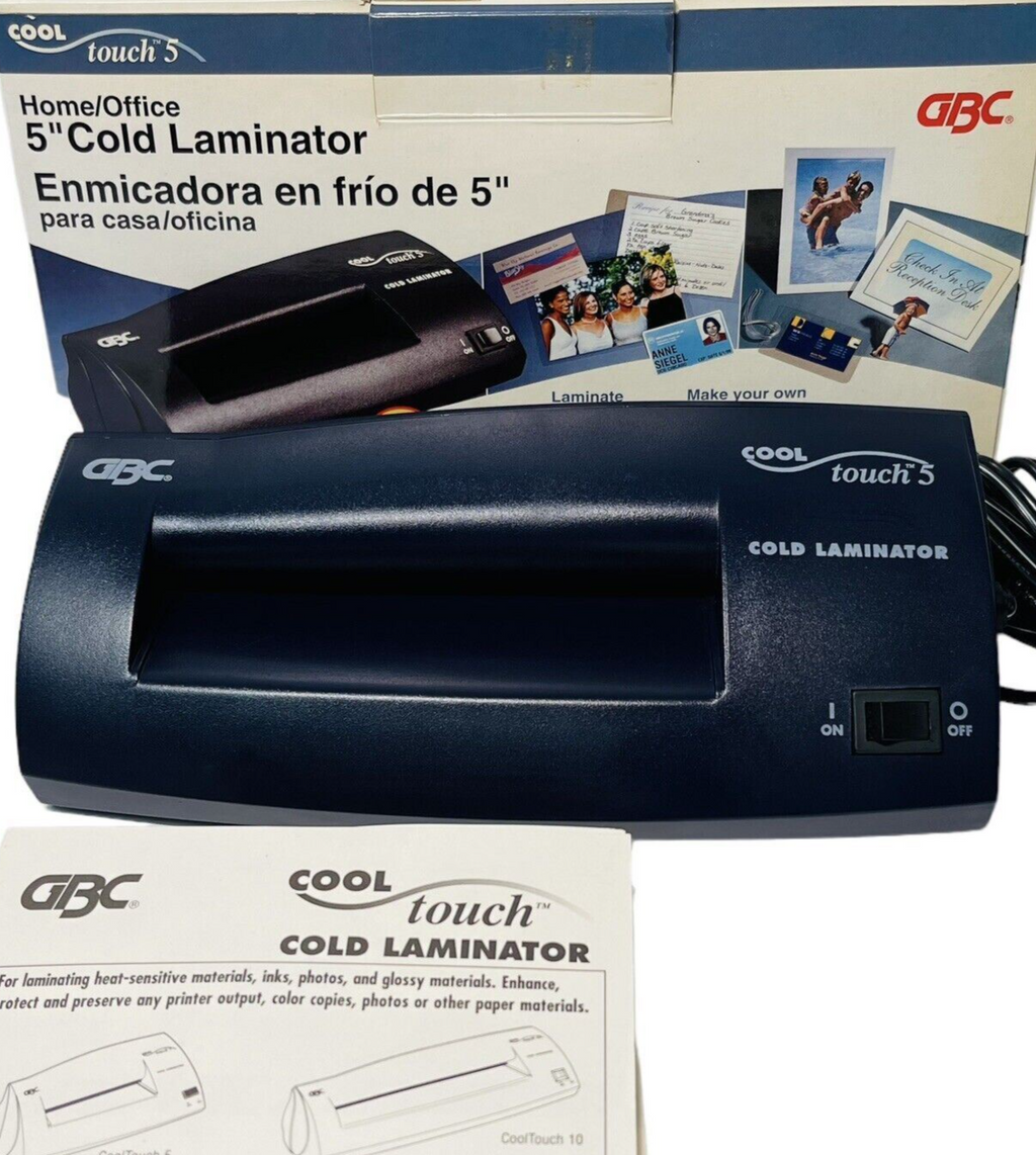 GBC Laminator Cool Touch 5 Cold Model CT-5 Electric 5" Home or Office,  NEW