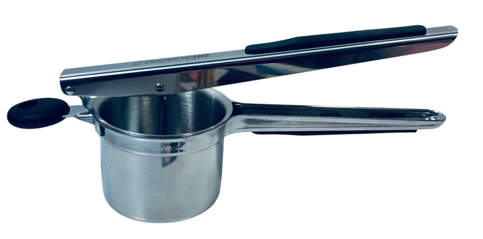 PRIORITY CHEF Stainless Steel Potato/Vegetable Ricer Masher Rubber Grip ~ 1-Cup.