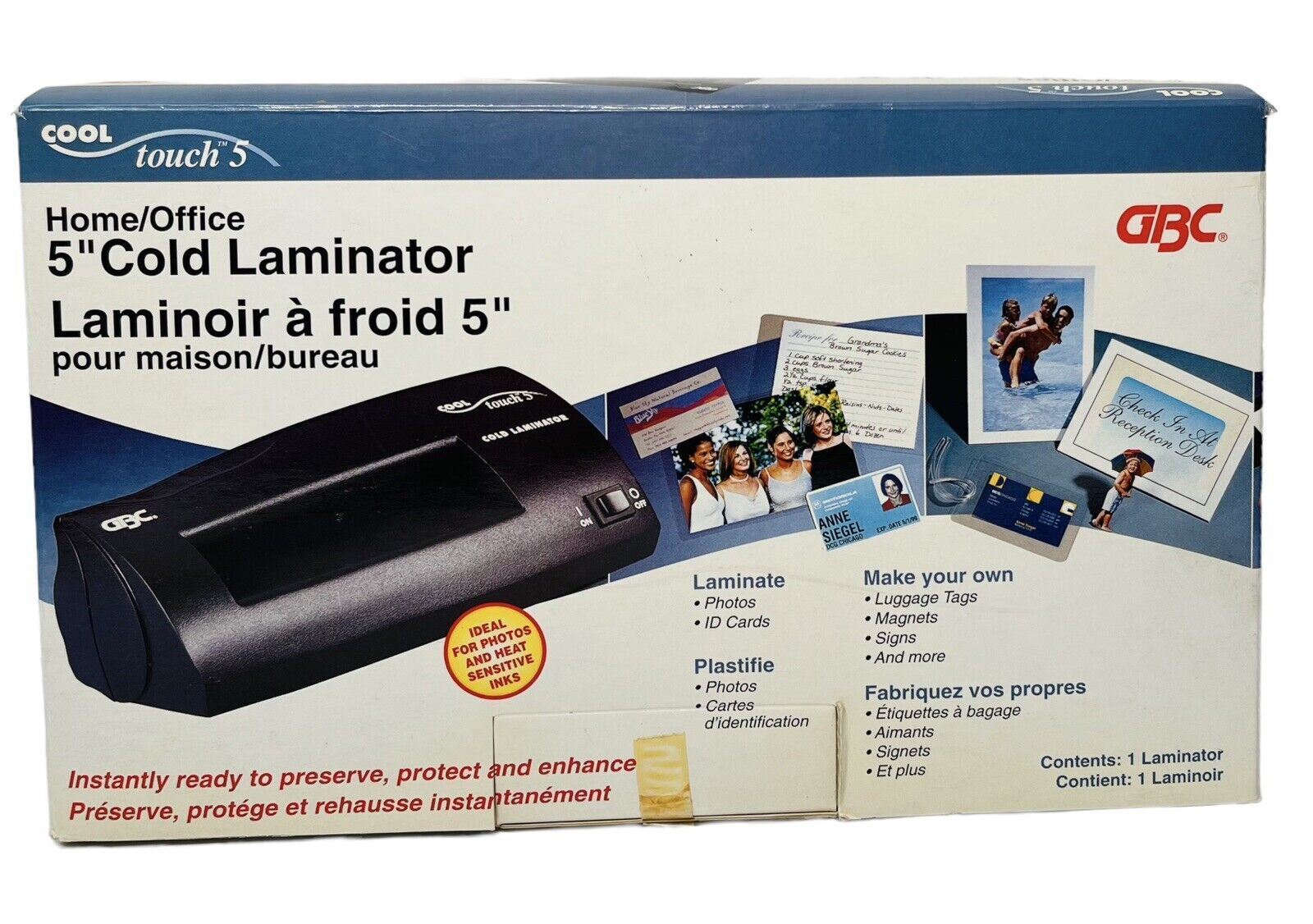 GBC Laminator Cool Touch 5 Cold Model CT-5 Electric 5" Home or Office,  NEW