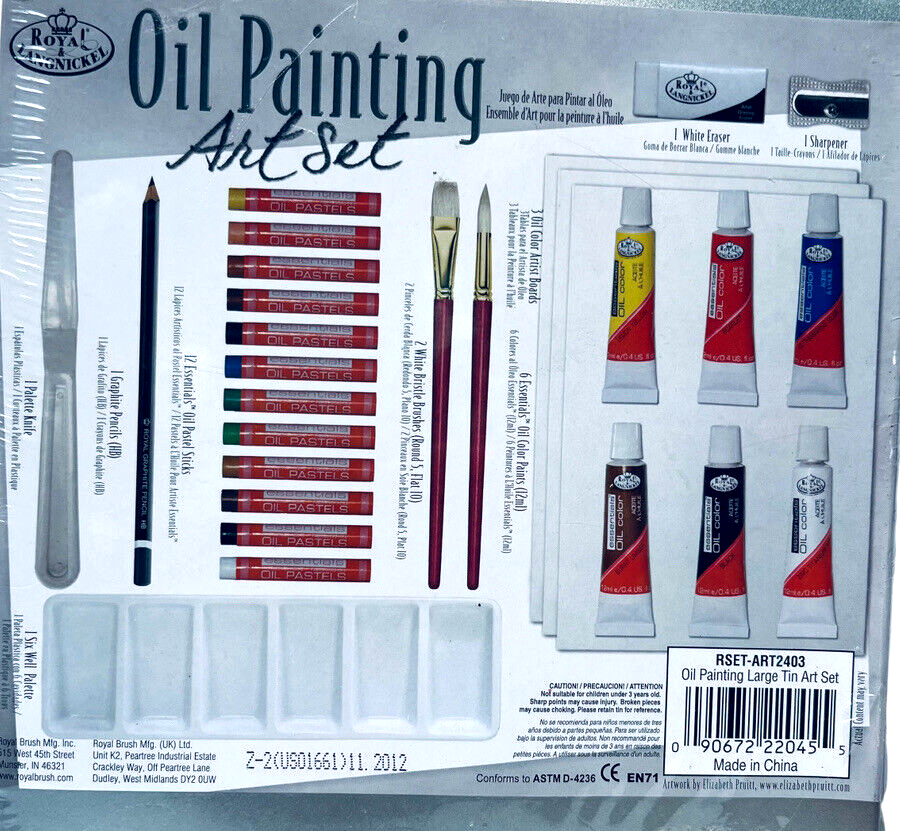 Essentials Oil Art Set 29 Pieces ~ Storage Case ~ Factory Sealed