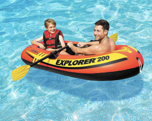 Intex Inflatable BOAT SET (73in X 37in X 16in) 2-Person Explorer 200 BRAND NEW.
