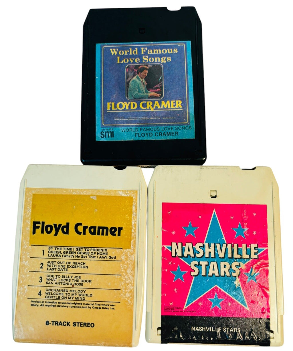 VINTAGE 8 TRACK TAPES MUSIC COLLECTION of ROCK, POP & COUNTRY, LOT 12 Tapes.