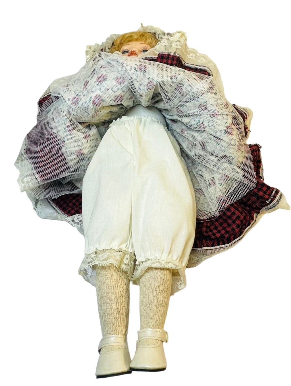 Porcelain Blonde Doll 19 Inch - Weigh 1.12lbs.